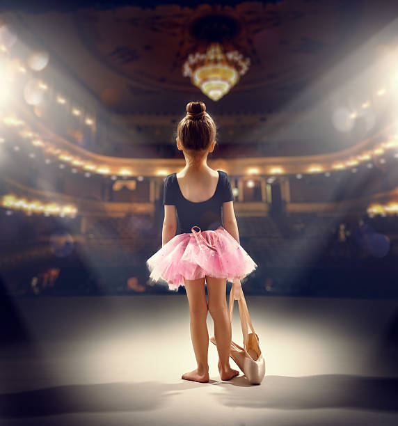 ballerina little girl plays in the ballet ballet dancer stock pictures, royalty-free photos & images