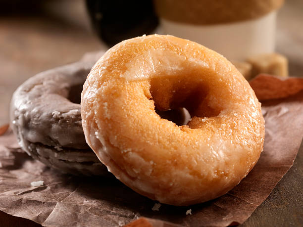 doughnuts - coffee muffin take out food disposable cup foto e immagini stock