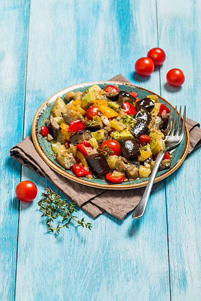 istock Vegetable ratatouille in a plate 538026596