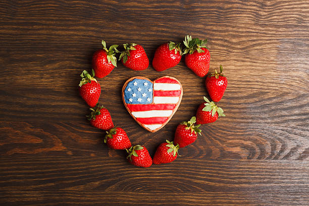 istock Cookies with American patriotic color 538027028