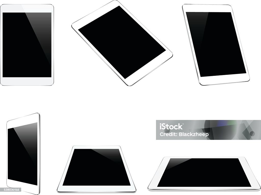 mock up white tablet isolated on white vector design Digital Tablet stock vector