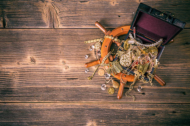 istock Top view of treasure chest 538030576
