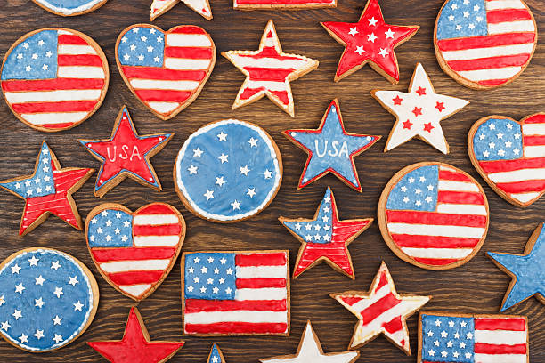 istock Cookies with American patriotic colors 538031426