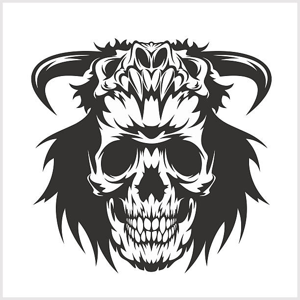 ハイダ族トーテムポールのストックイラスト素材