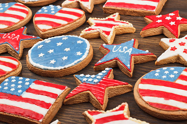 istock Cookies with American patriotic colors 538032172