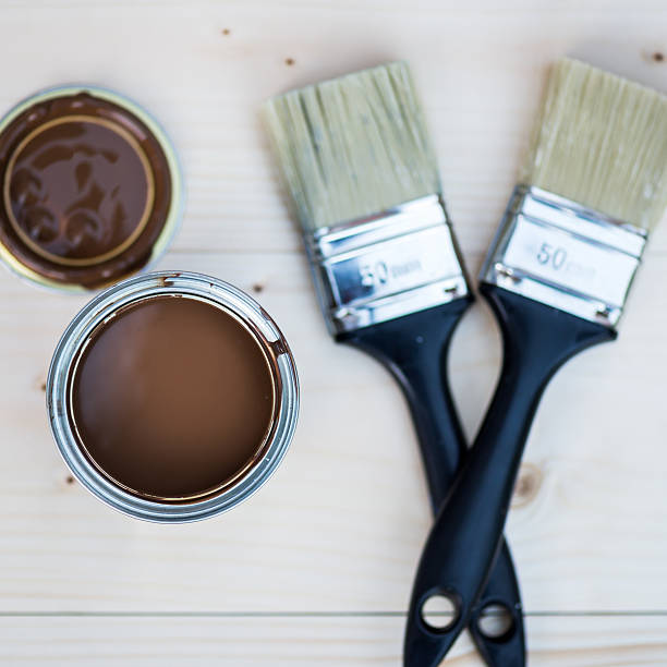 istock House Renovation, Brown Paint Can and Brush 538032968