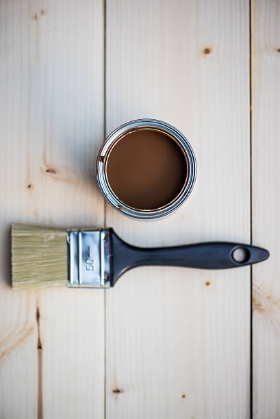 istock House Renovation, Brown Paint Can and Brush 538033126