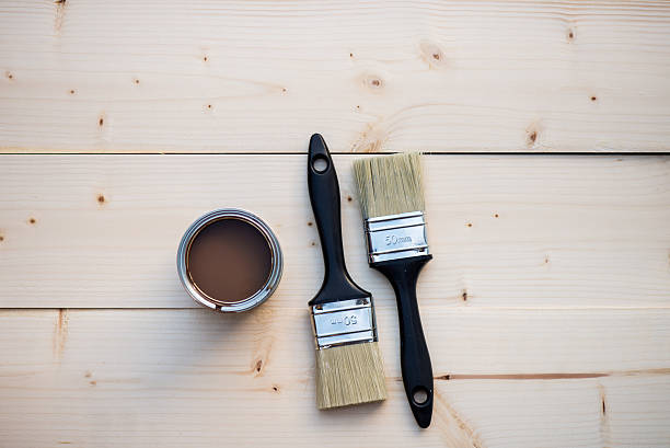 istock House Renovation, Brown Paint Can and Brush 538033186