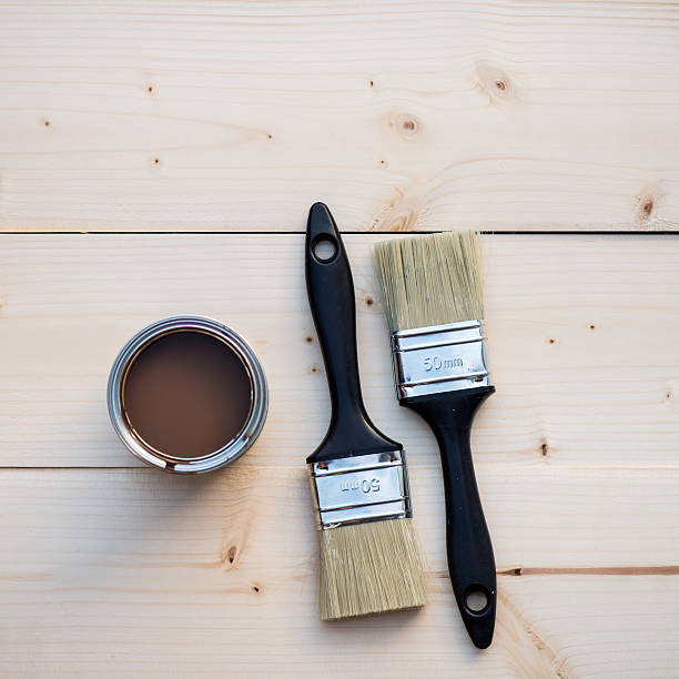 istock House Renovation, Brown Paint Can and Brush 538033228