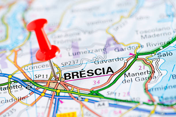 istock European cities on map series: Brescia 538036487