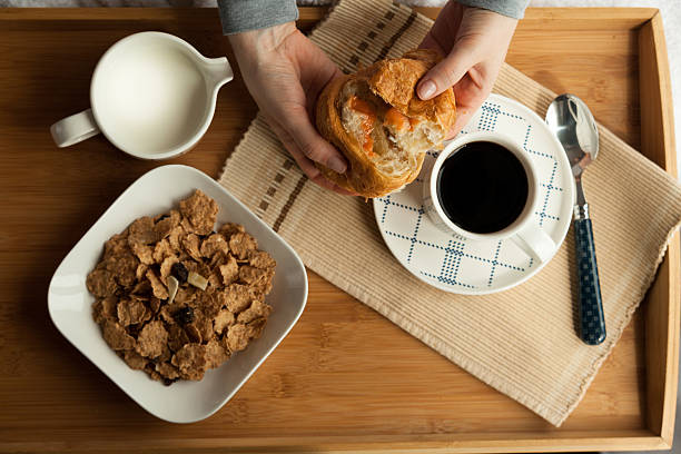 istock Healthy breakfast in bed with coffee 538037532