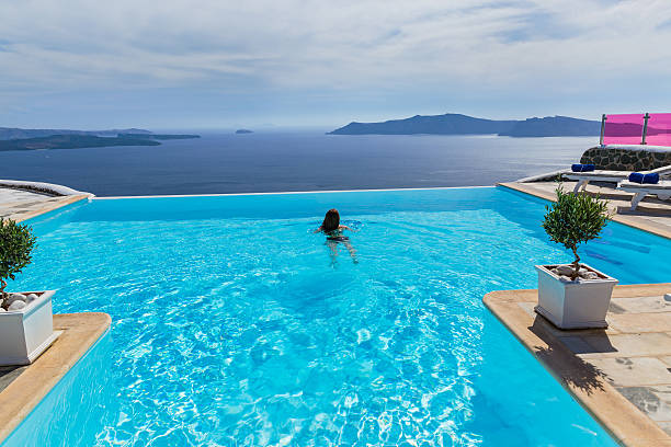 istock Woman swims in the pool 538037990