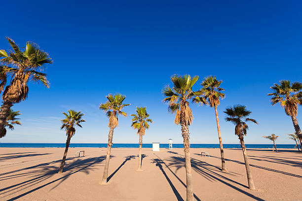 Gandia beach in Valencia at Mediterranean Spain