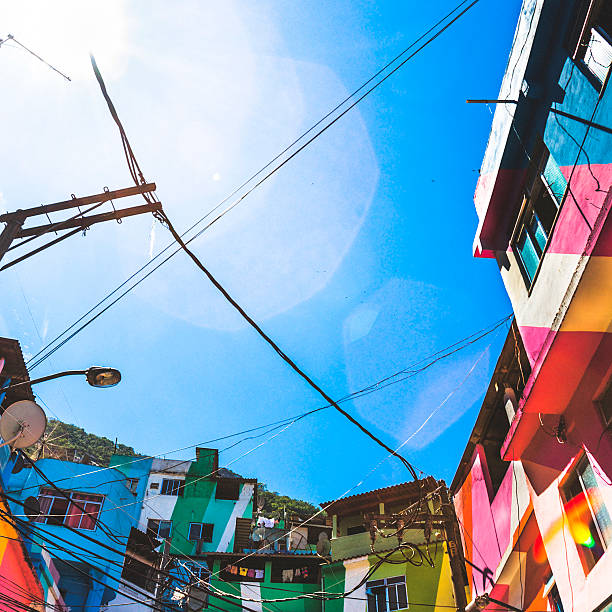 istock Colorful slum. Santa Marta, Rio de Janeiro. 538040442