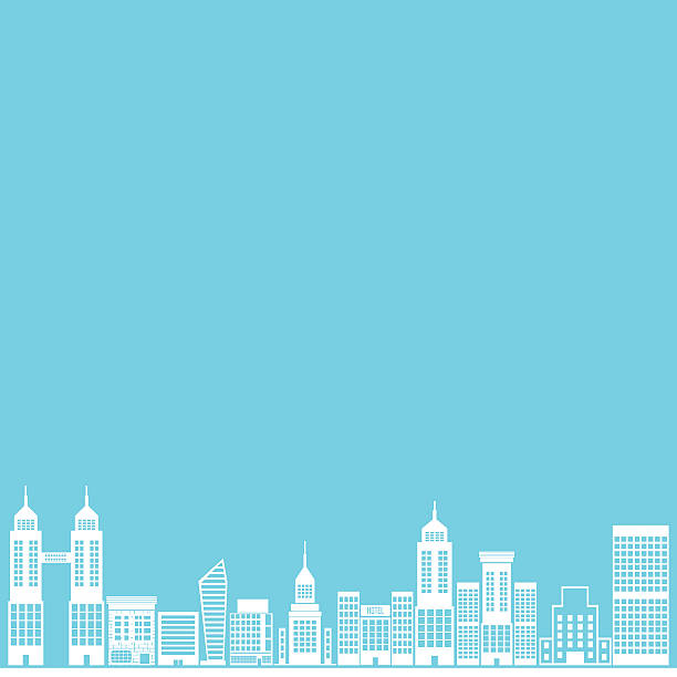city  on blue background,vector city  on blue background,vector. vector illustration eps 10. new york city skyline new york state night stock illustrations