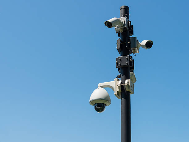 istock Surveillance cameras on a post on the street 538041872