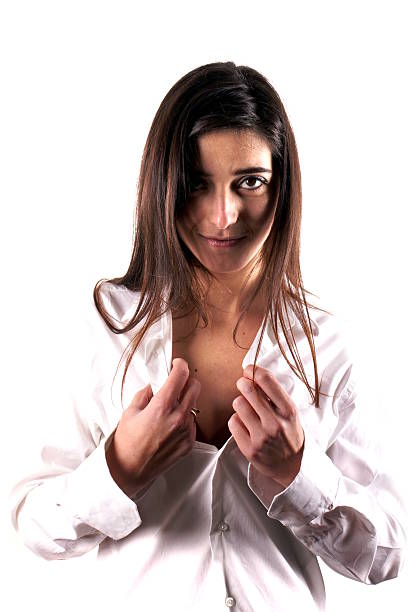 istock Woman with white shirt 538042485