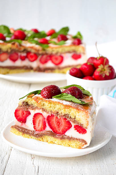 istock Strawberry cake with banana and chocolate 538042845