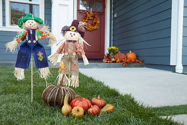 Photo of Decorations In Garden Of House Celebrating Thanksgiving