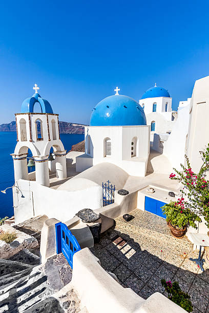 istock White blue archtecture, Oia village, Santorini, Greece 538044034