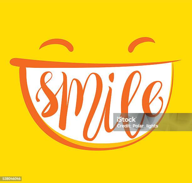 Yellow Smile Poster Stock Illustration - Download Image Now - Smiling, Anthropomorphic Smiley Face, Drawing - Activity