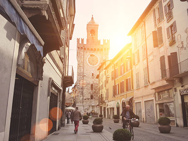 Brescia old city, northern Italy stock photo