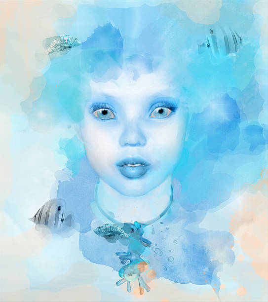 istock Fantasy woman with fishes 538048538