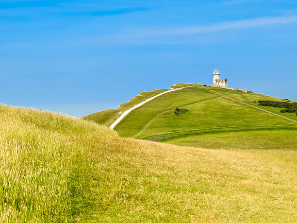 falaises de craie et phare belle tout, d "eastbourne - tout photos et images de collection