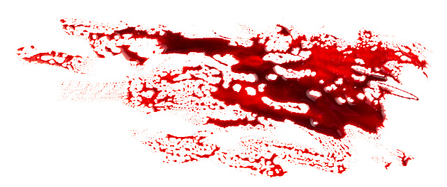 Bloodstain isolated on white background