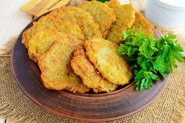 istock Village vegetarian pancakes made from potatoes 538049580