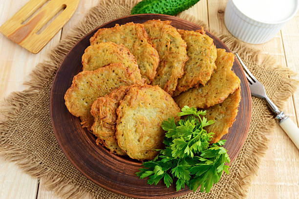 istock Village vegetarian pancakes made from potatoes 538049612