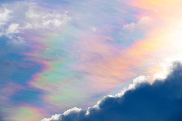 istock The beautiful sky, clouds and colorful sun's rays on sky 538056684