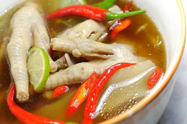istock Super chicken foot soup 538057328