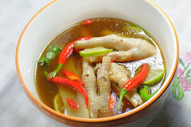 istock Super chicken foot soup 538057856