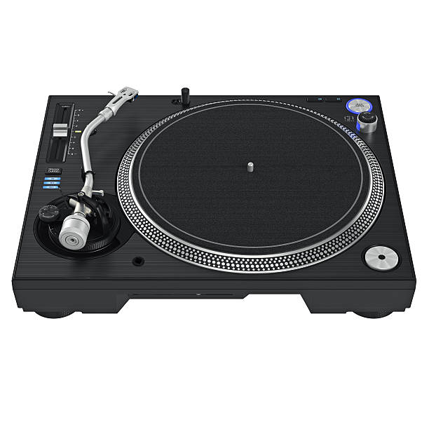 istock Dj black turntable mixer equipment 538059454