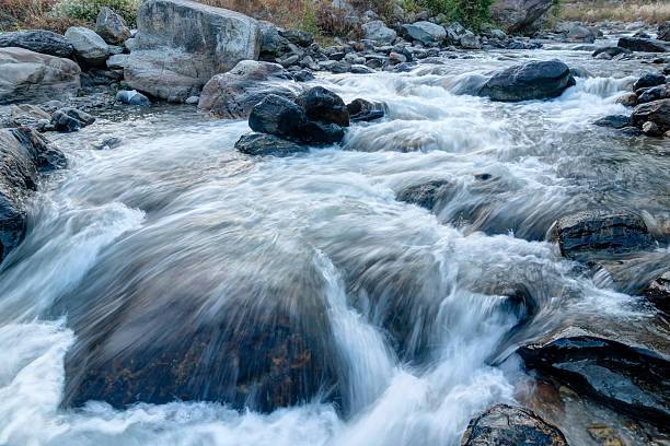 istock River water flowing through rocks at dawn 538060710