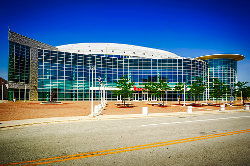 Green Bay, WI, USA - June 11, 2007: The Resch multi-sports arena in Green Bay, Wisconsin