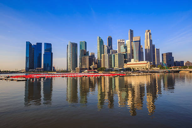 istock Skyline of Singapore at a beautiful sunset 538064173