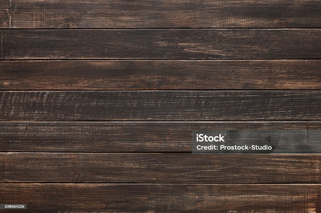 Brown natural painted wood texture and background. Brown wood texture and background. Brown painted wood texture background. Rustic, old wooden background. Aged wood planks texture pattern. Wooden surface. Horizontal timber planks Wood - Material Stock Photo