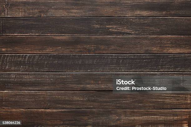 Brown Natural Painted Wood Texture And Background Stock Photo - Download Image Now - Wood - Material, Plank - Timber, Dark