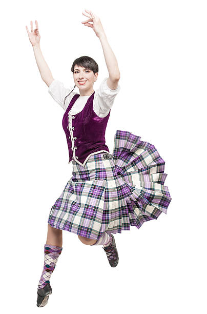 istock Young woman in clothing for Scottish dance 538065530