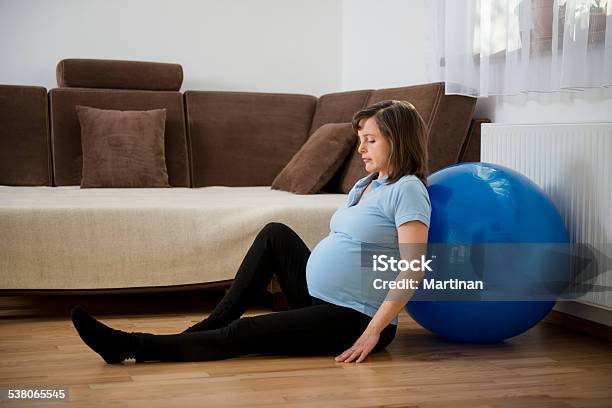 Exercise At Pregnancy Stock Photo - Download Image Now - 2015, Adult, Adults Only
