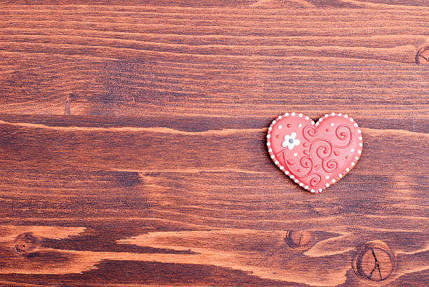 istock heart-shaped cookies for Valentine's Day on the board 538066251