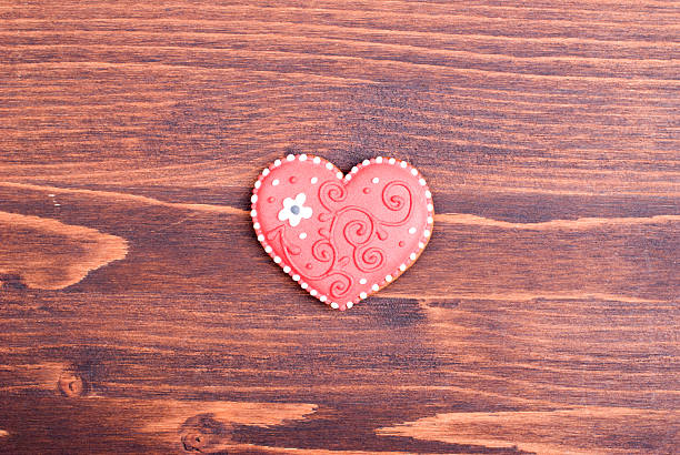 istock heart-shaped cookies for Valentine's Day on the board 538066255