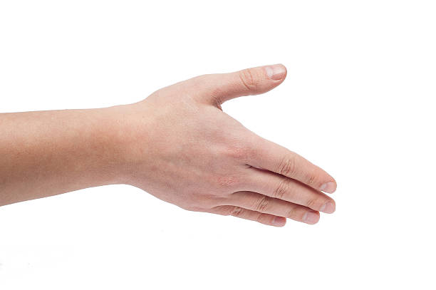 istock Man hand isolated on the white background 538066287