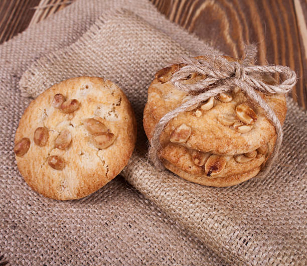 istock Cookies with peanuts on wooden boards. 538067390