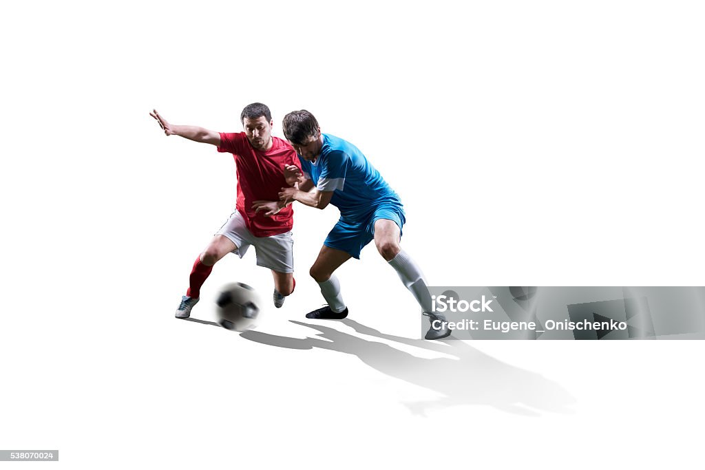 soccer players in action football soccer players in action isolated on white background Soccer Player Stock Photo