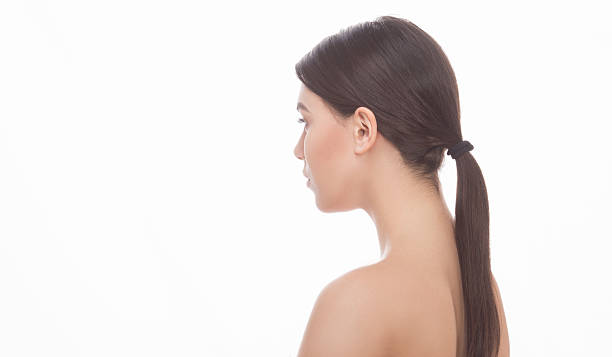 istock Shirtless lady over white background 538070440