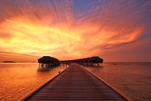 istock Sunset at Maldivian beach 538070753