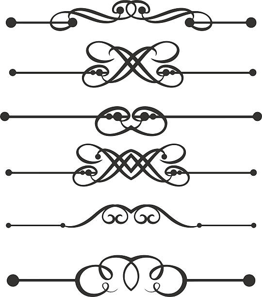 декоративных элементов, границы и страницы правил - nostalgia frame obsolete certificate stock illustrations